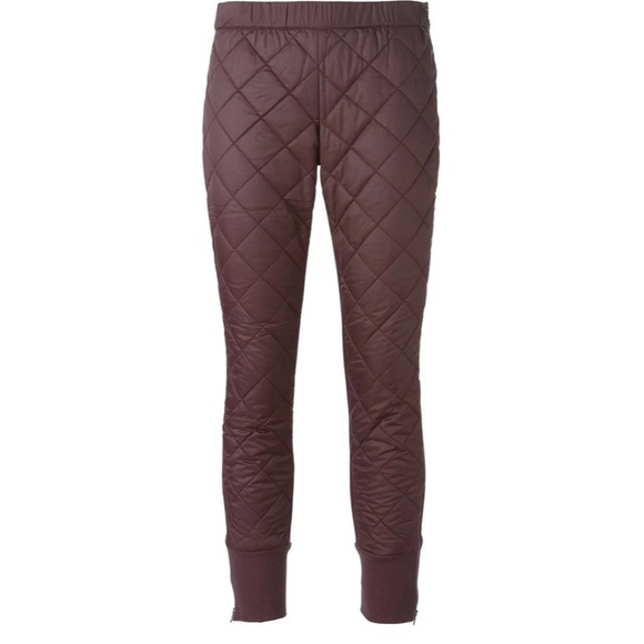 Adidas by Stella McCartney Pants - Stella McCartney x Adidas Maroon Quilted Moto Pant , sz Small